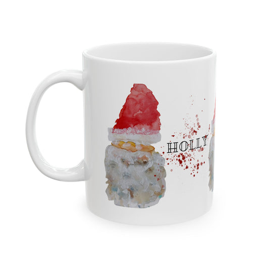 Christmas Gnome Mug – Festive Watercolor Art