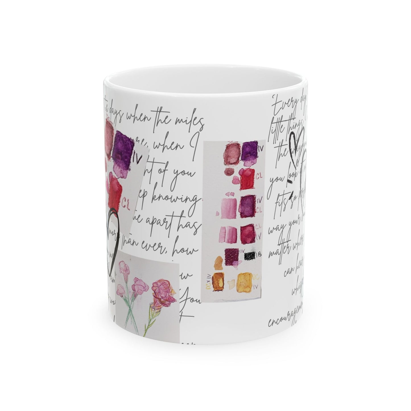 Love Letters & Watercolor Blooms Valentine’s Day Mug