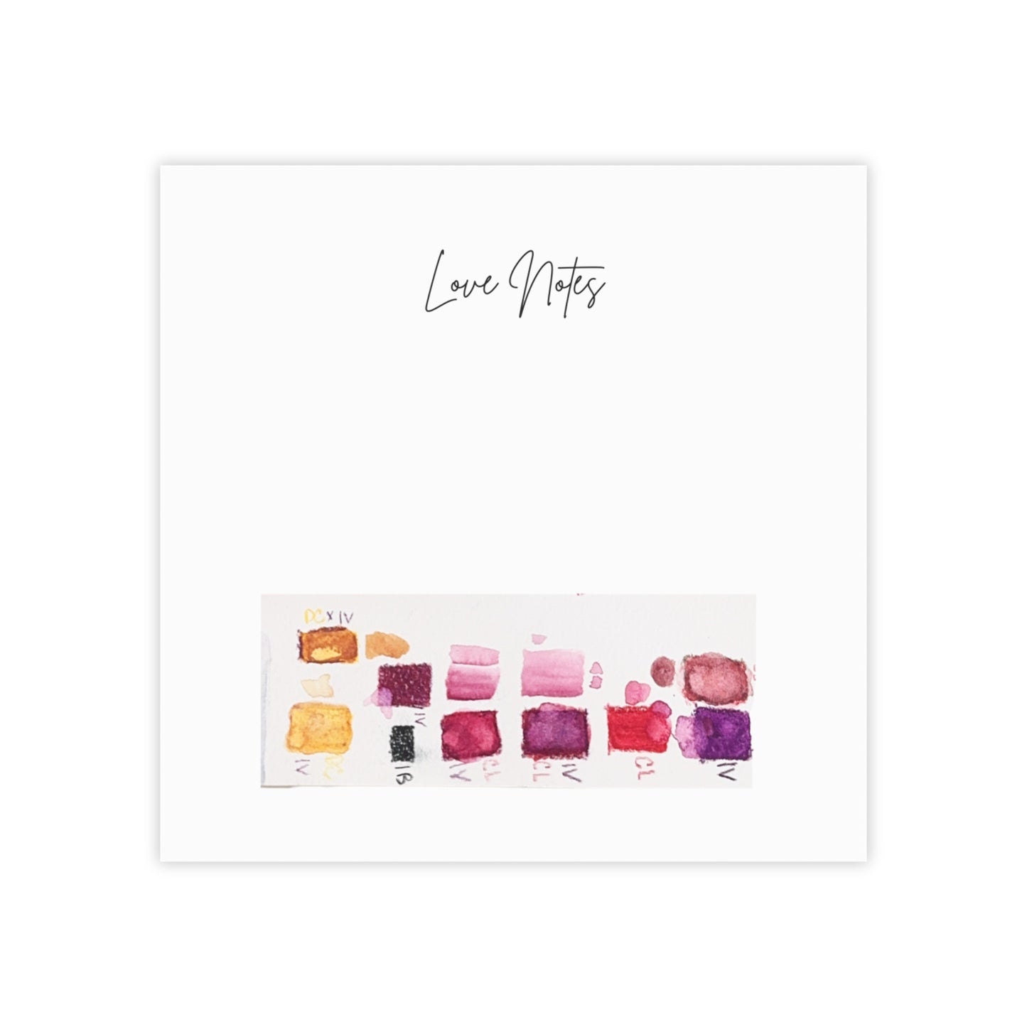 Love Notes: Hand-Painted Watercolor Adhesive Notepads